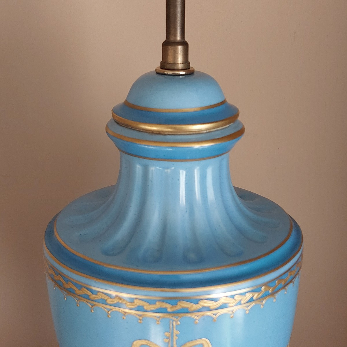 Louis XVI Style Paris Porcelain Lamp -photo-1