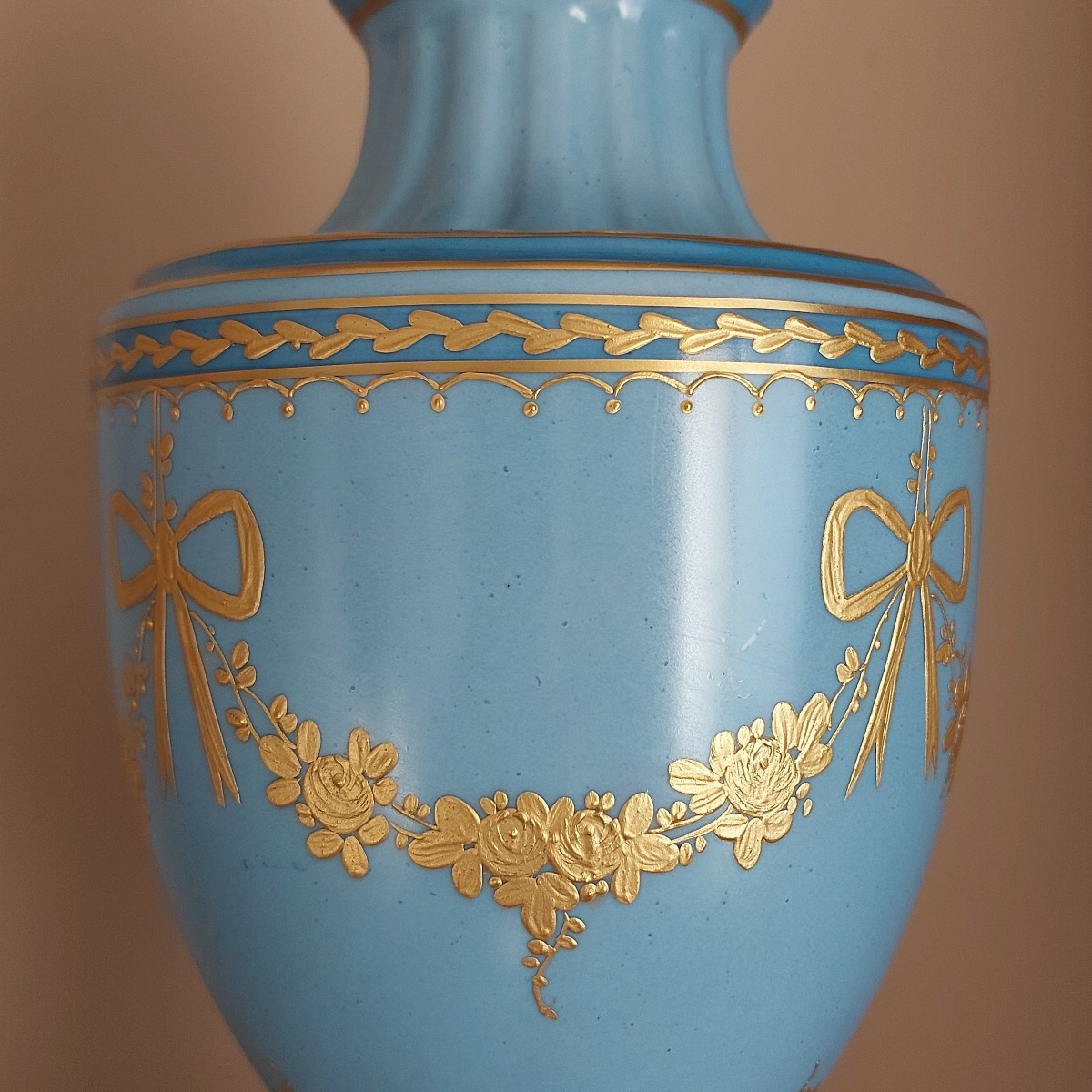 Louis XVI Style Paris Porcelain Lamp -photo-2