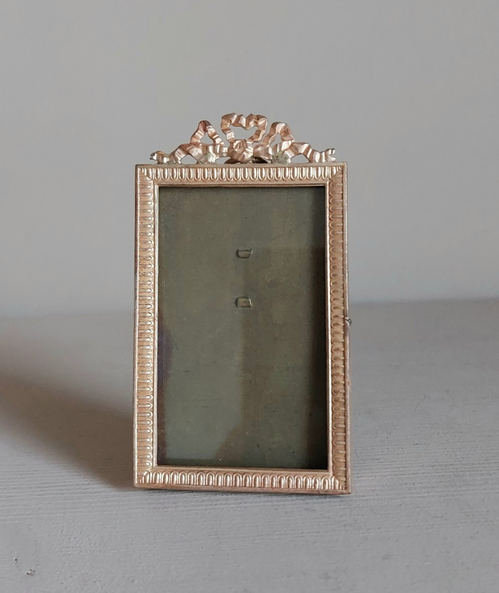 Small Louis XVI Style Gilt Bronze Photo Frame 