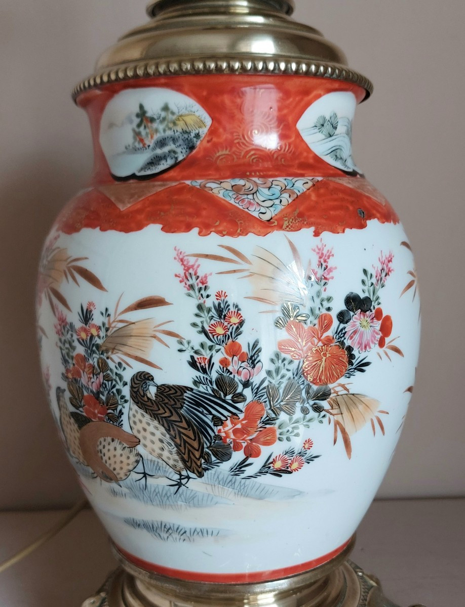 Lampe XIXème en porcelaine du Japon -photo-2