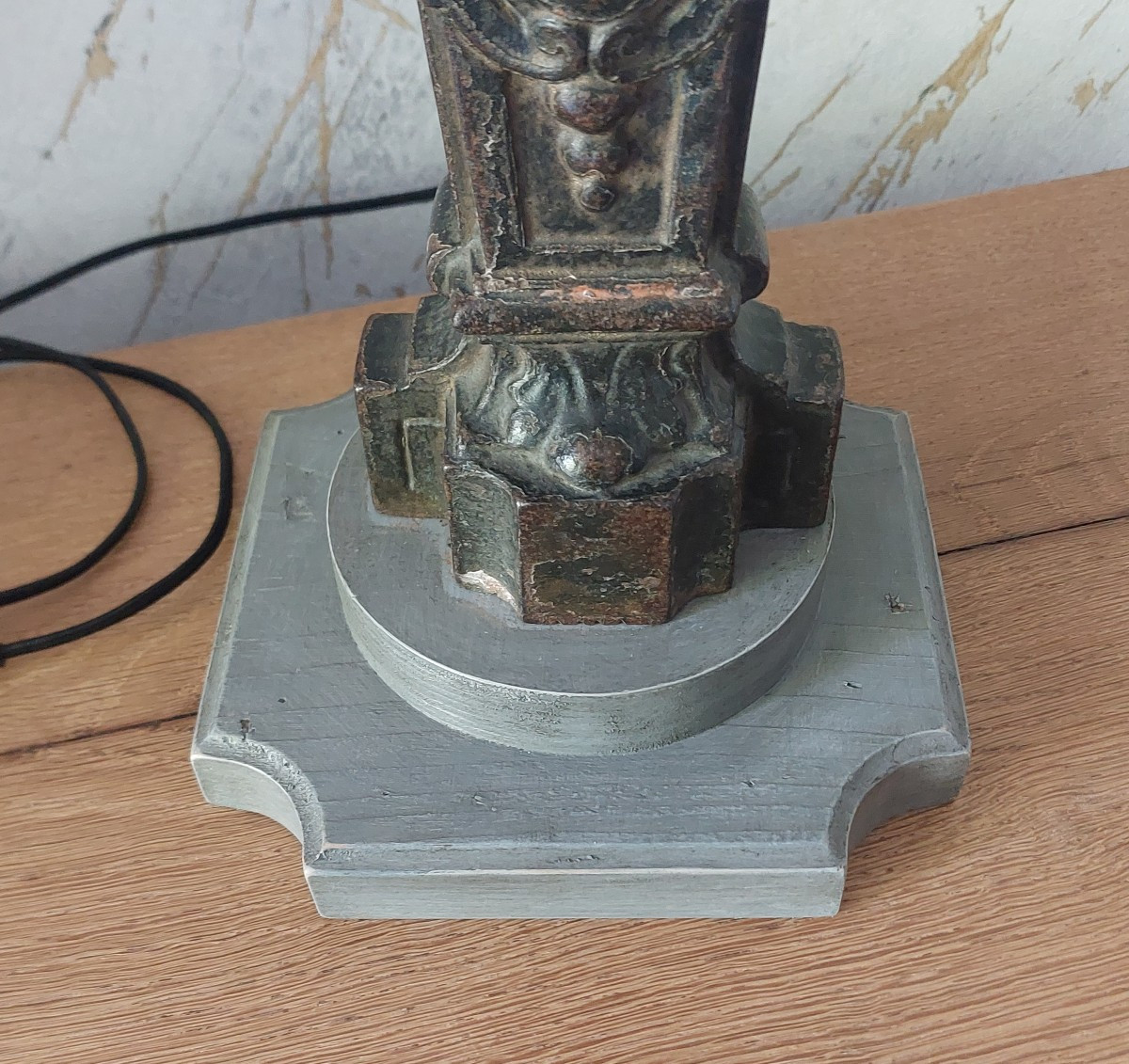 Cast Iron Lamp Base From The Early 19th Century -photo-4