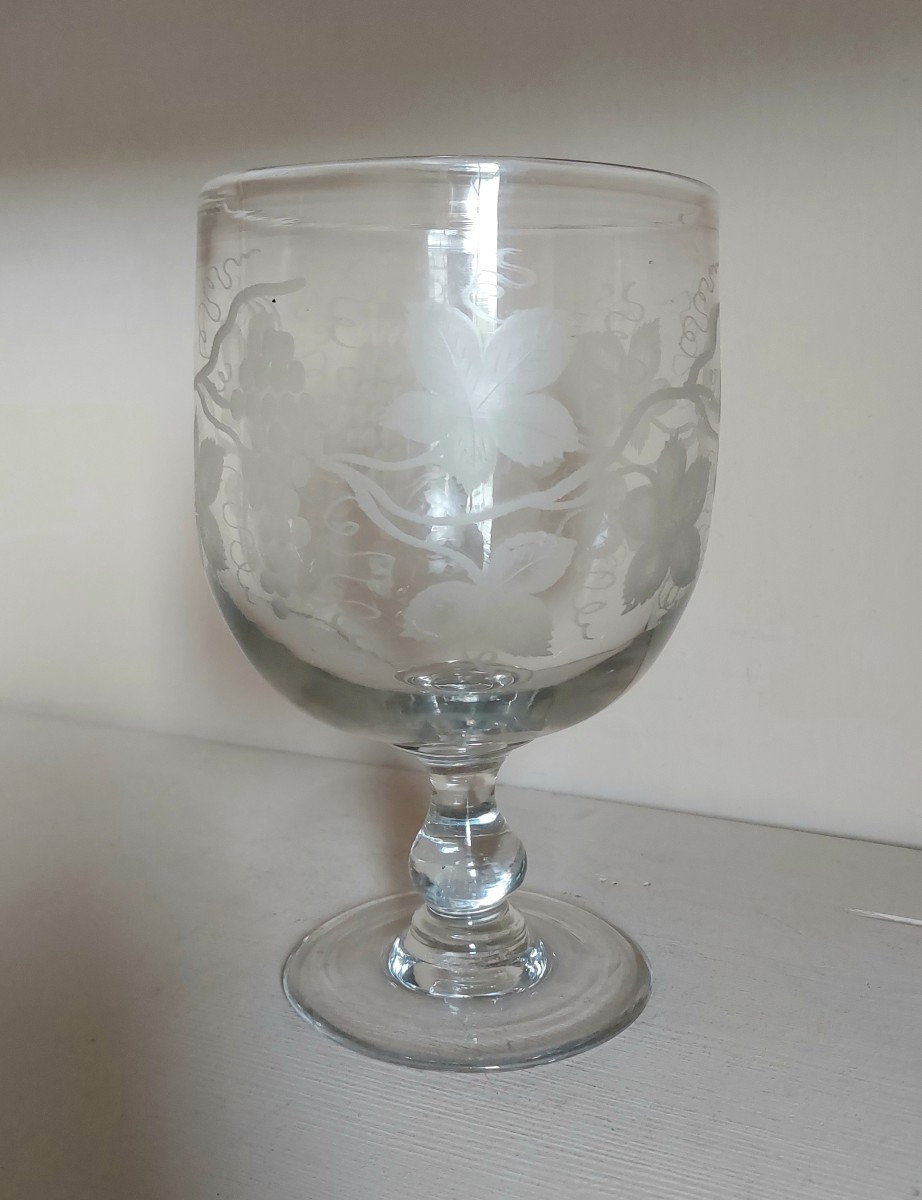 Large 19th Century Wedding Glass 
