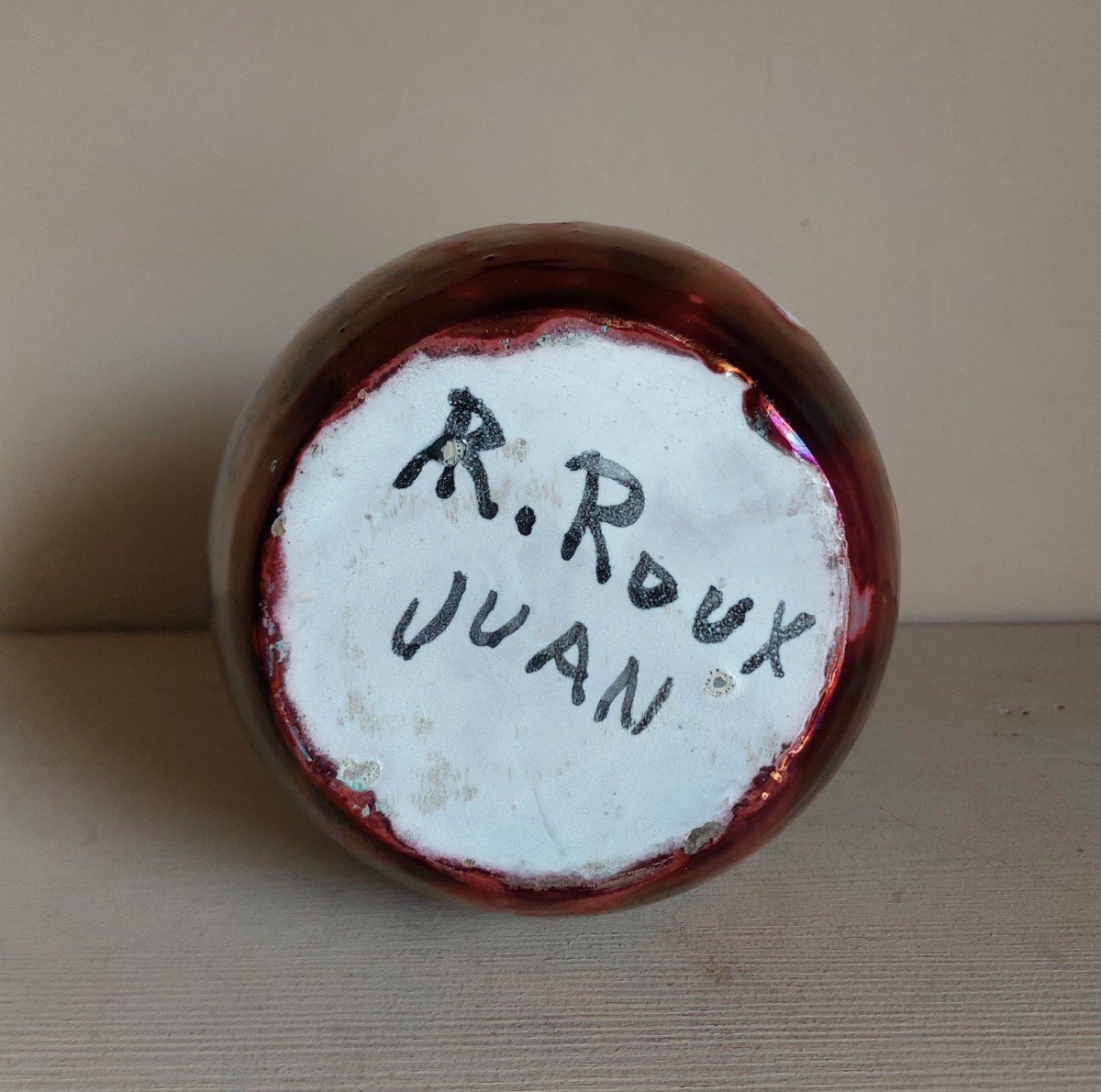 Vase vers 1960 par Arlette Roux à Juan les Pins-photo-4
