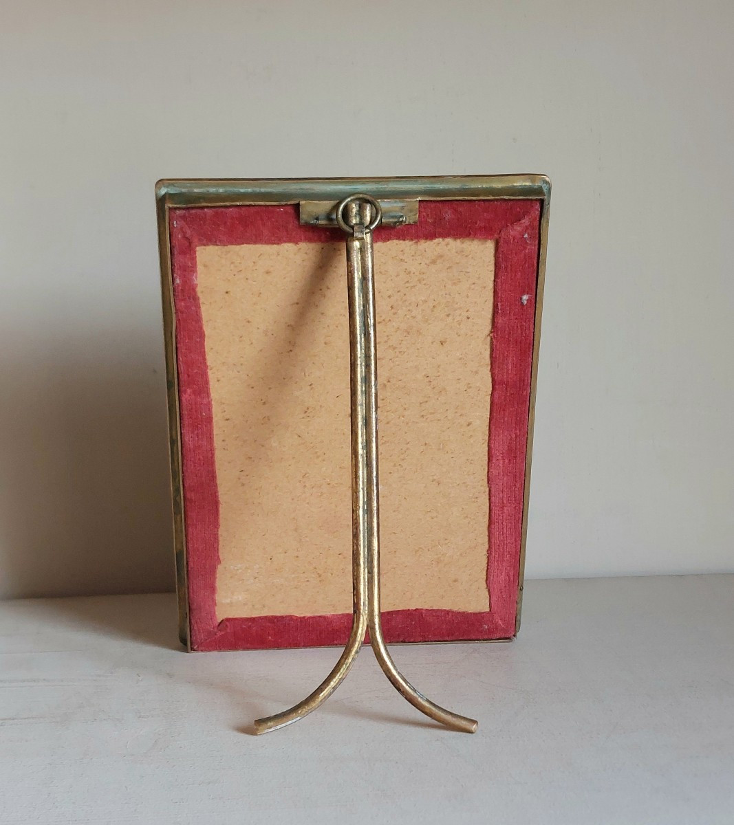 Cadre porte photo en laiton de style Louis XVI -photo-3