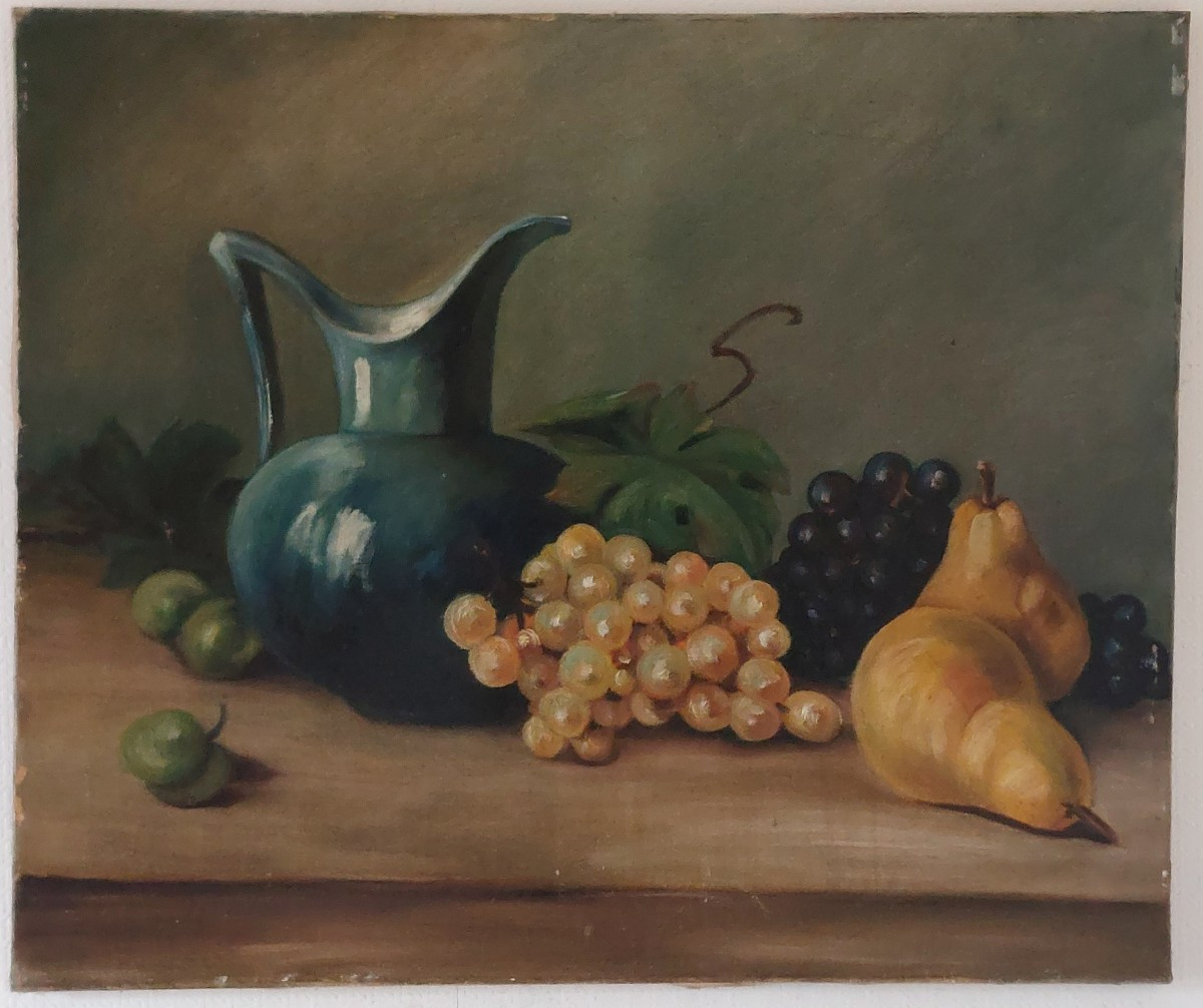 "still Life With Pitcher" Late 19th Century 