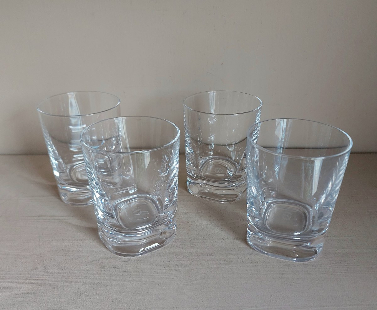 4 Sèvres Crystal Whisky Glasses -photo-2