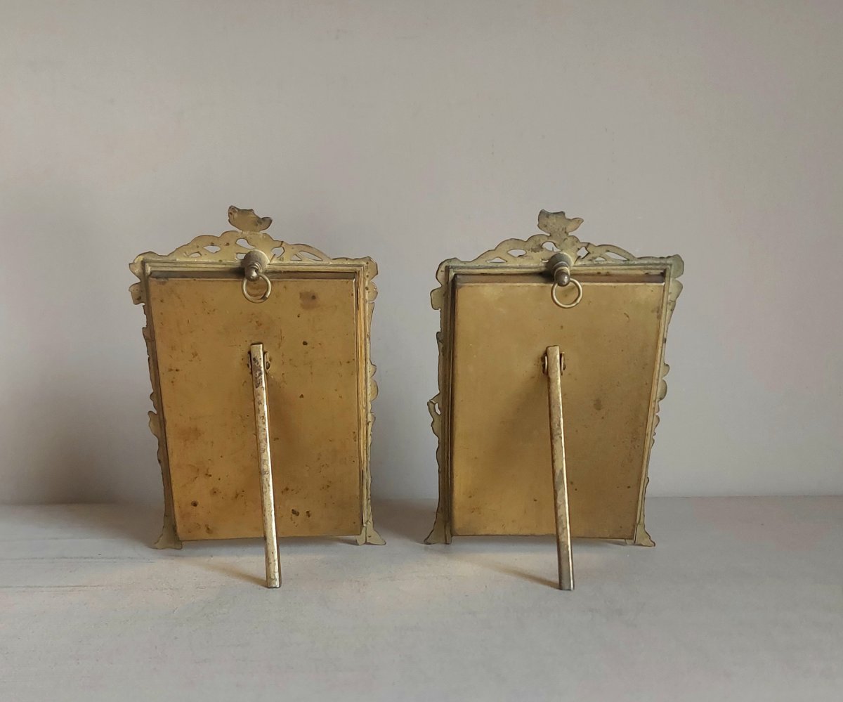 Paire de cadres photos Art Nouveau -photo-2