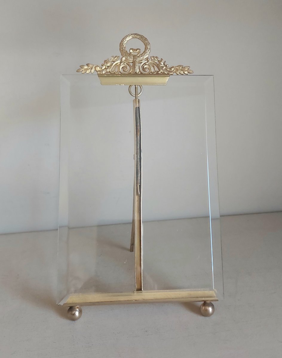 Gilded Bronze Easel-style Photo Frame 