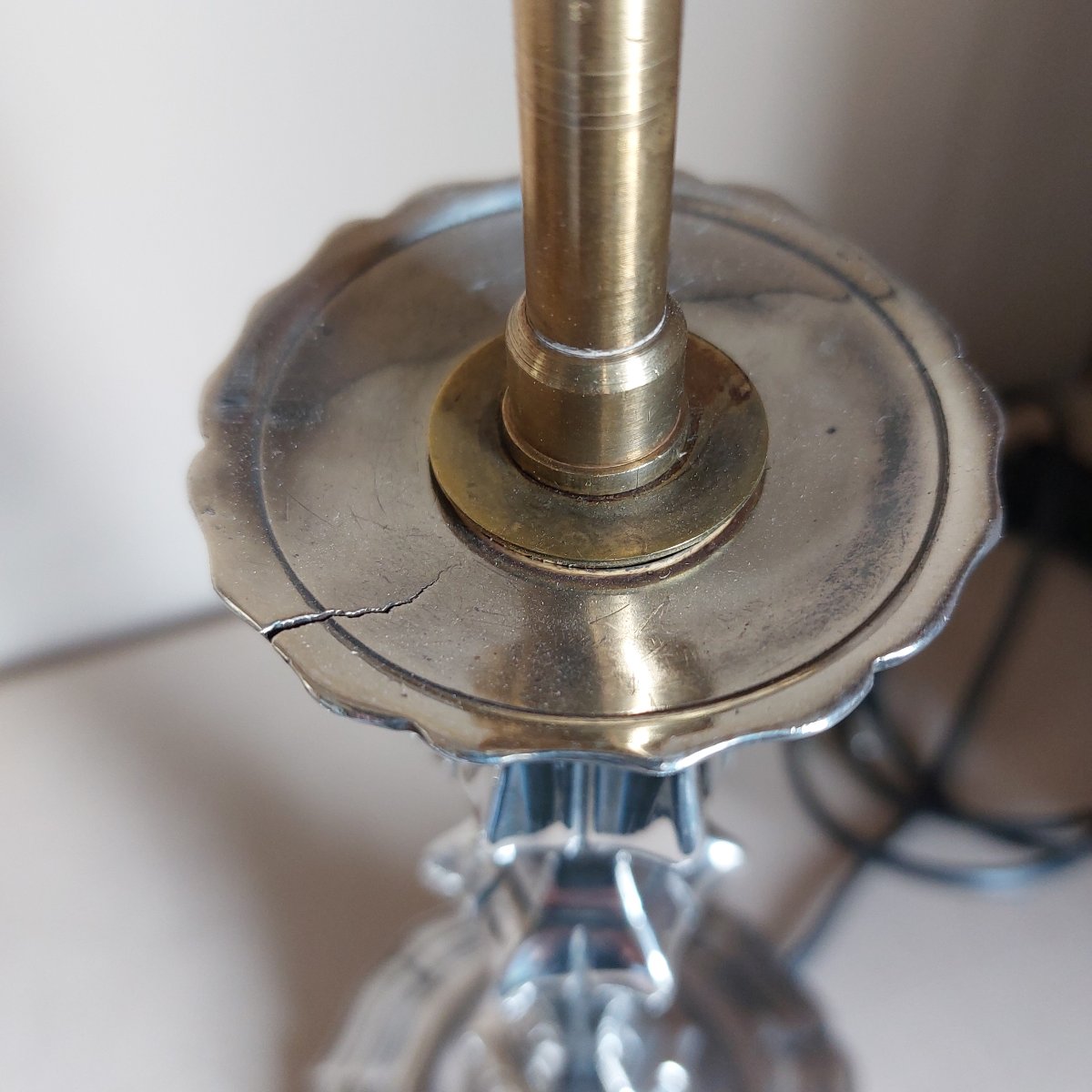 Pair Of Silver-colored Metal Lamps -photo-3
