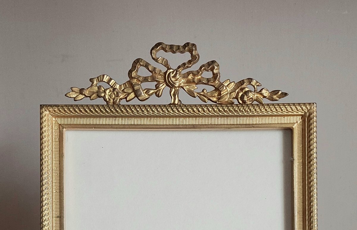 Louis XVI-style Gilded Bronze Photo Frame -photo-1