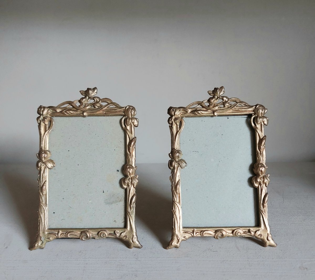 Paire de cadres photos Art Nouveau 