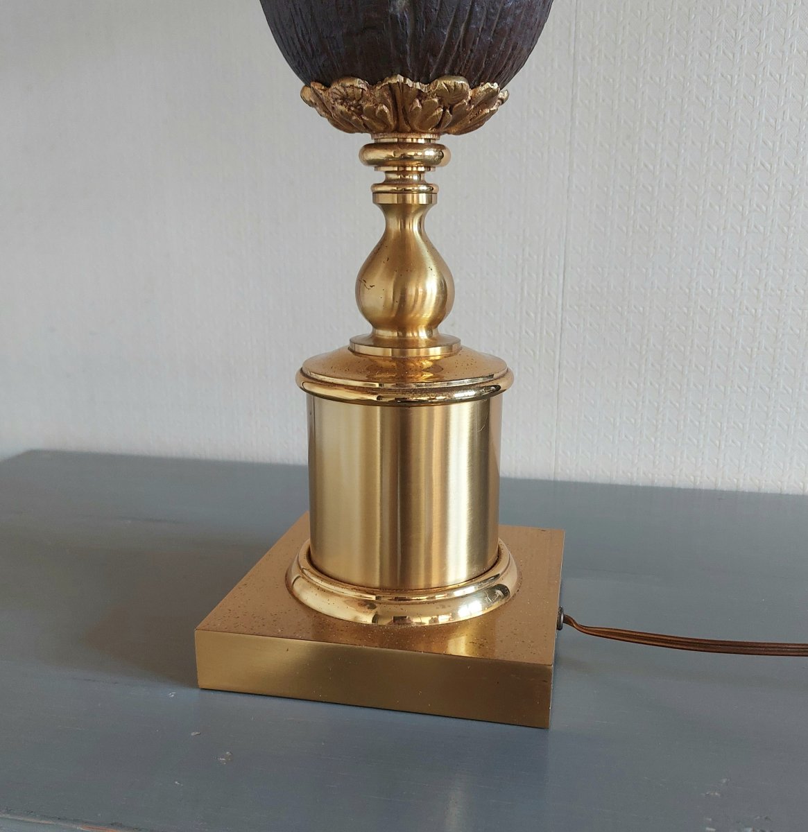 Lampe noix de coco vers 1970-photo-3