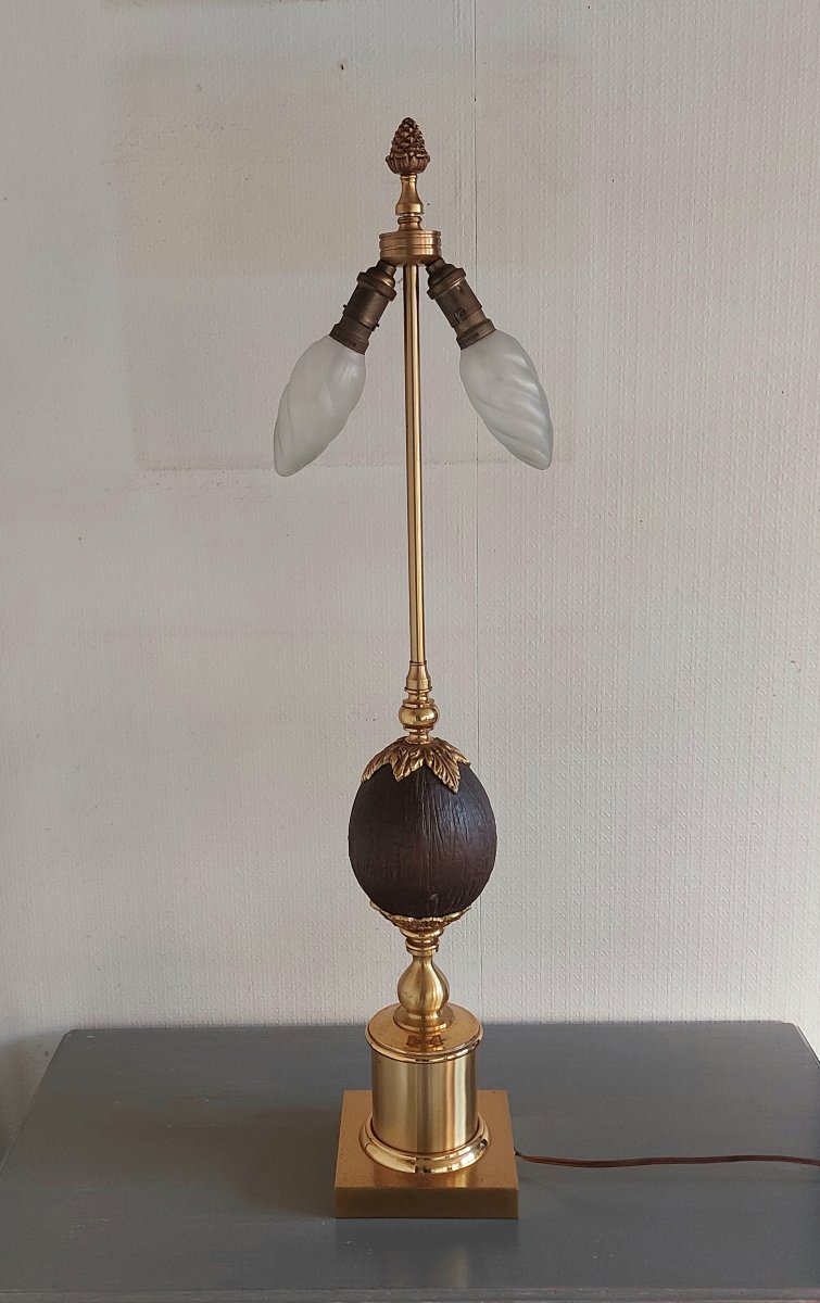 Lampe noix de coco vers 1970-photo-2