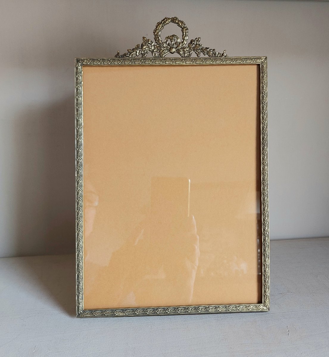 Grand cadre porte photo en bronze 