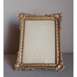 Photo Holder Frame In Gilt Bronze.