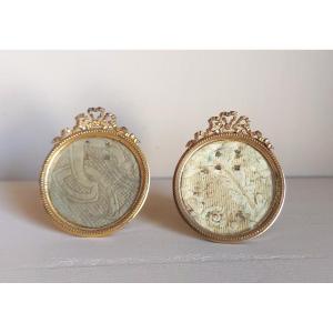 Pair Of Louis XVI Style Gilt Bronze Photo Frames 