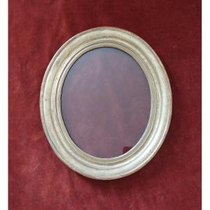 Oval Frame In Golden Wood 