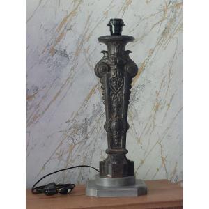 Cast Iron Lamp Base From The Early 19th Century 