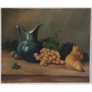 "still Life With Pitcher" Late 19th Century 