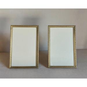 Pair Of Gilded Brass Picture Frames