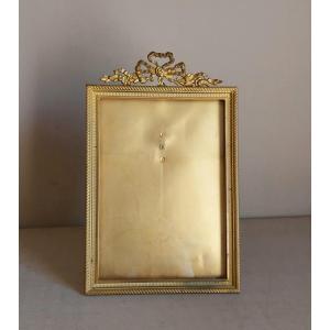 Louis XVI-style Gilded Bronze Photo Frame 