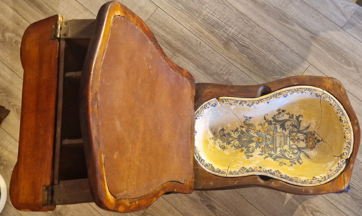 Wooden Bidet Chair With Original Bidet, Stamped Jean-baptiste Lerouge Jme-photo-6