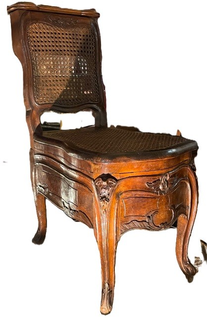 Wooden Bidet Chair With Original Bidet, Stamped Jean-baptiste Lerouge Jme
