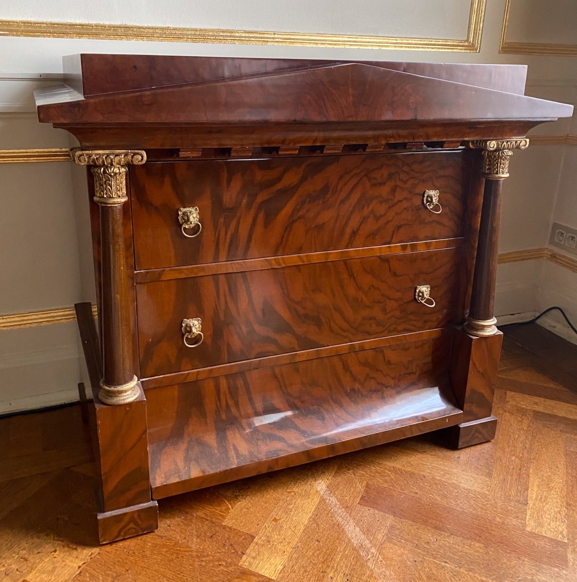 Biedermeier Mahogany Commode 