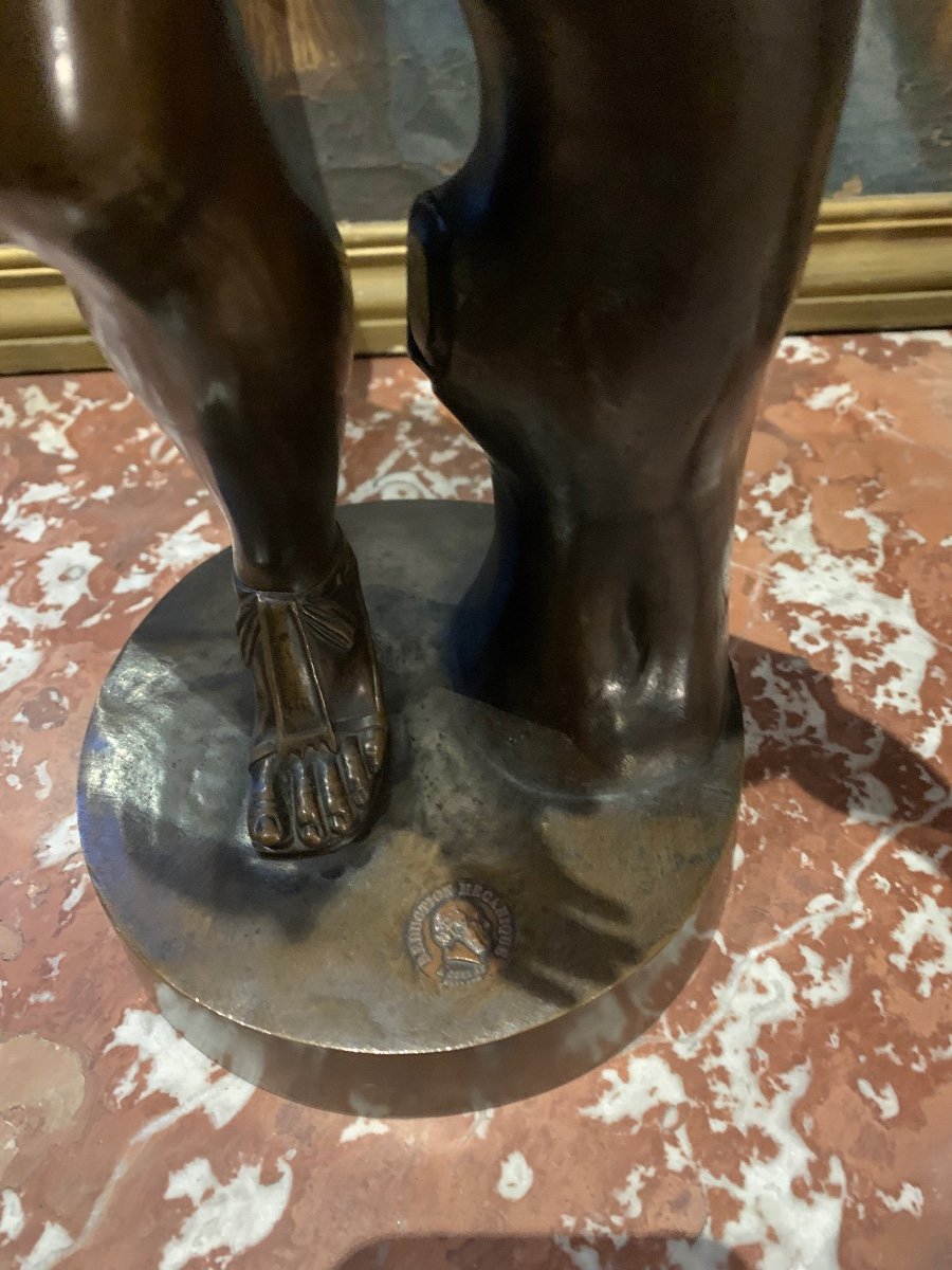 2 Nineteenth Bronzes Fontes De Barbedienne Allegory Of Sport Atalanta Hippomene-photo-5