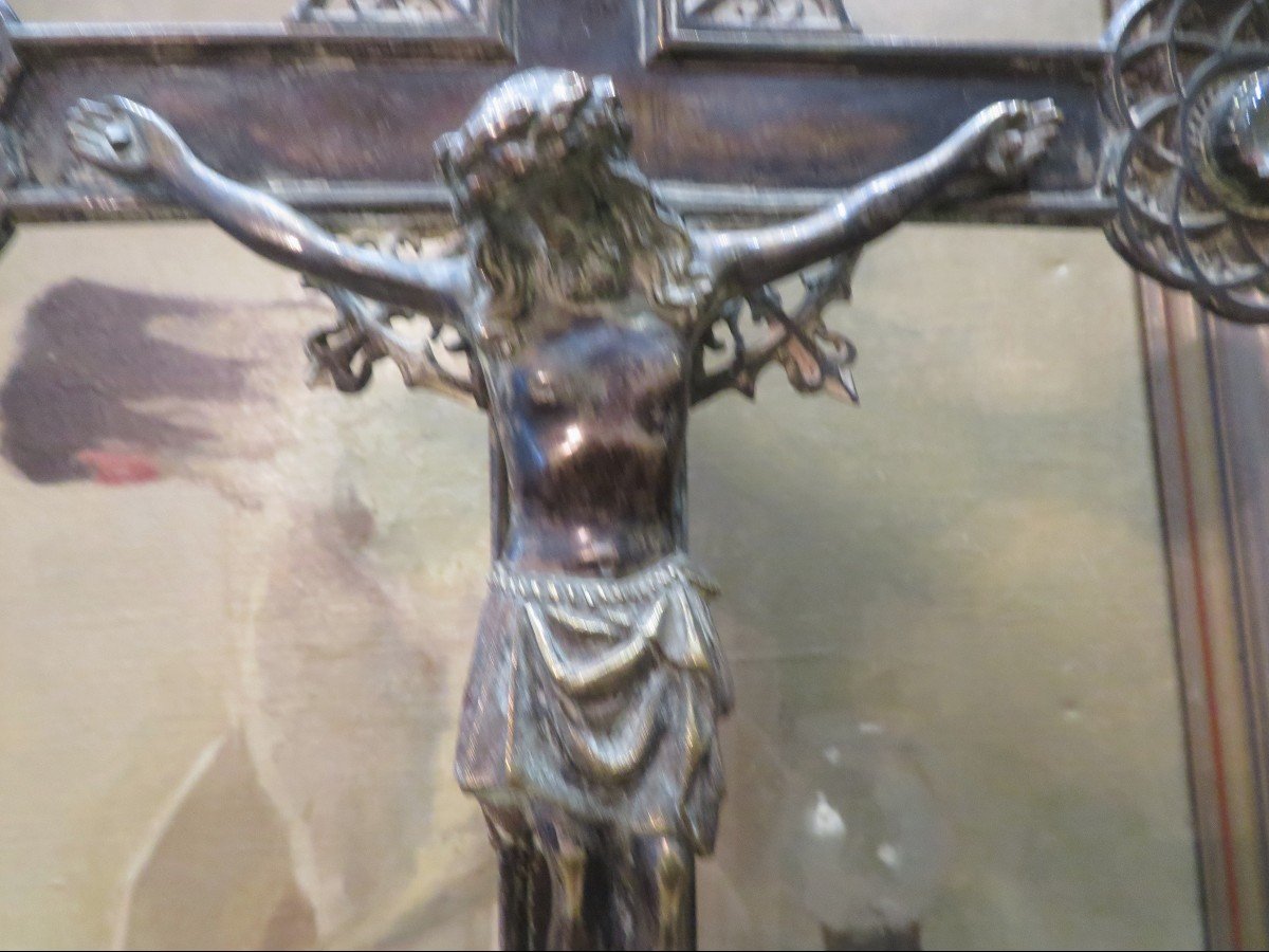 Grand Christ Crucifix Donné  A  éléonore De Flangebouche Doubs 25 Par Le Pape Pie IX En 1877-photo-3