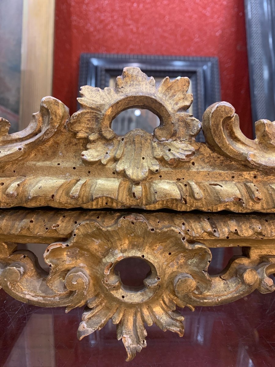 Lectern Period Early 18th Century In Openwork Golden Wood Baroque Rocaille Probably Venetian Italy-photo-3