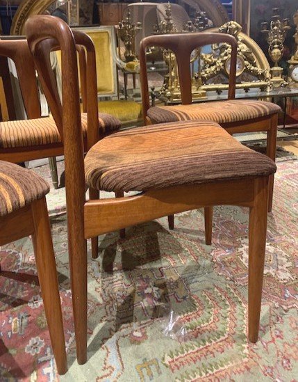 4 Anciennes Chaises Design 1960  Teck Ou Palissandre Scandinaves Danoise Juliane  Vamo Andersen-photo-3