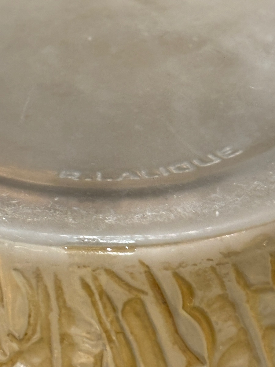 R Lalique Vase Model Aux Chardons Dome Remy 1926 Blown Molded Glass -photo-2