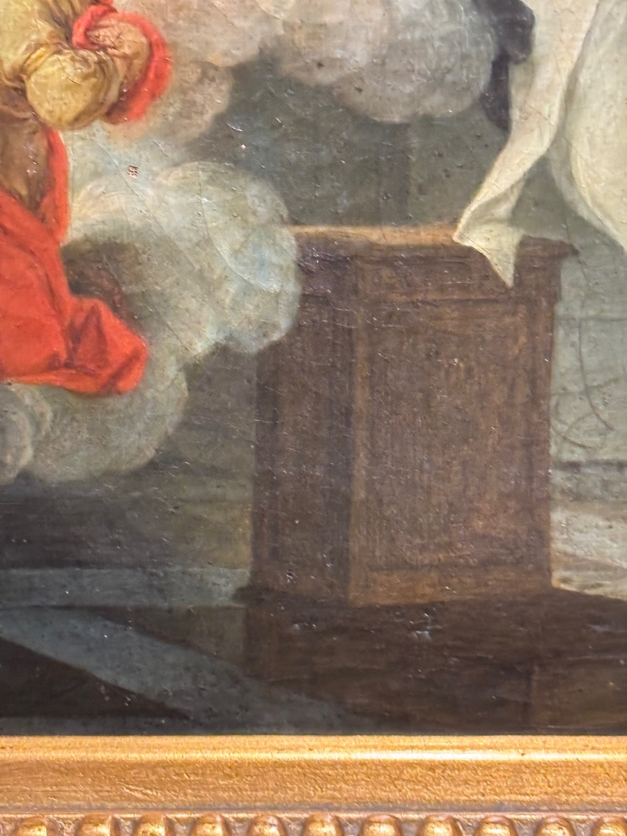 L ascension de saint Dominique huile sur toile XVII e ordre dominicain tableau religieux -photo-1