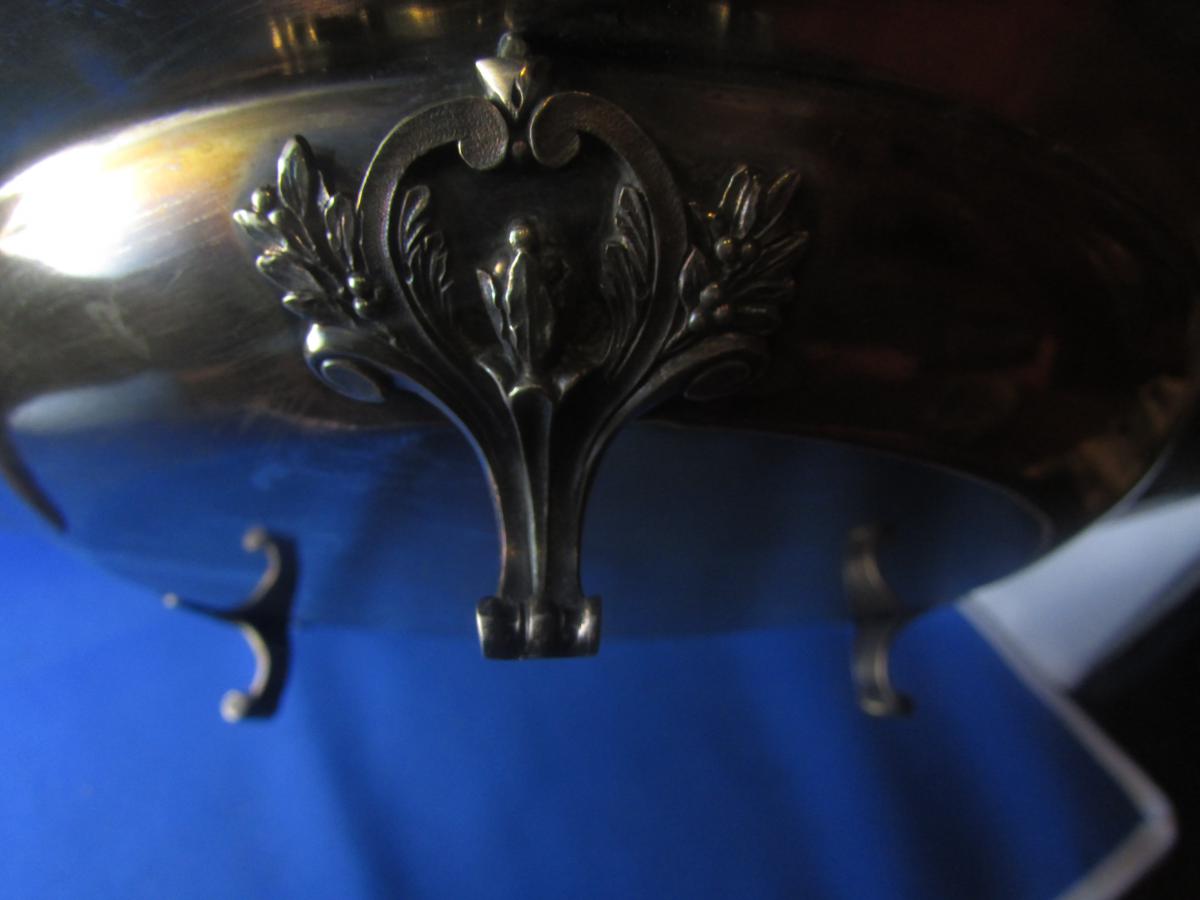 Old Pair Sterling Silver Dishes Poincon Minerva Epoque 19 Eme L XVI Style Neoclassical-photo-1