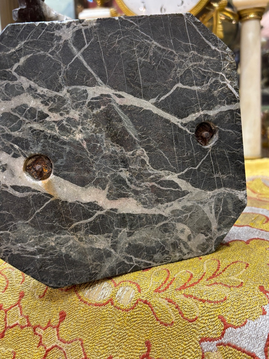 Seated Musketeer In Polychrome Spelter, 19th-century Sculpture-photo-3