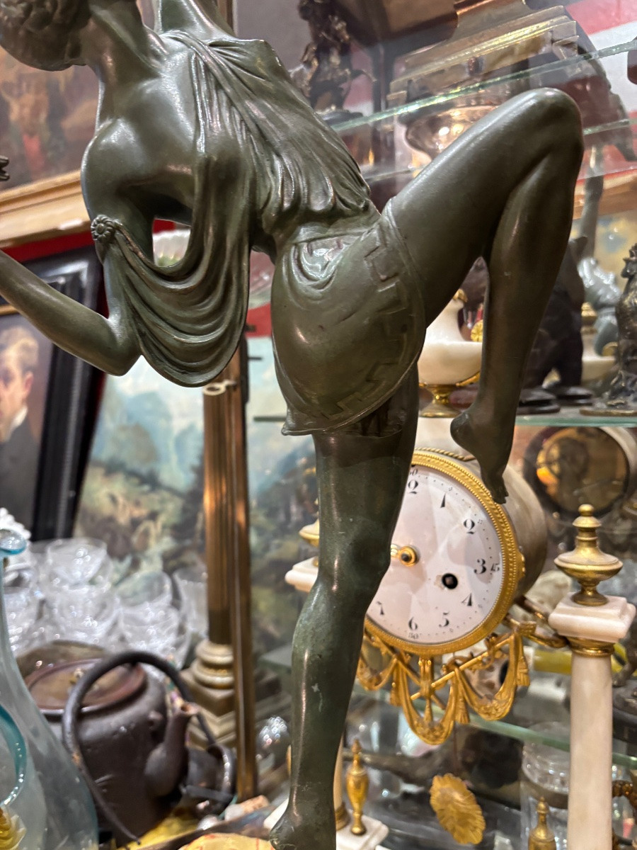 Bronze Art Deco Bow Dancer By Faguays -photo-3