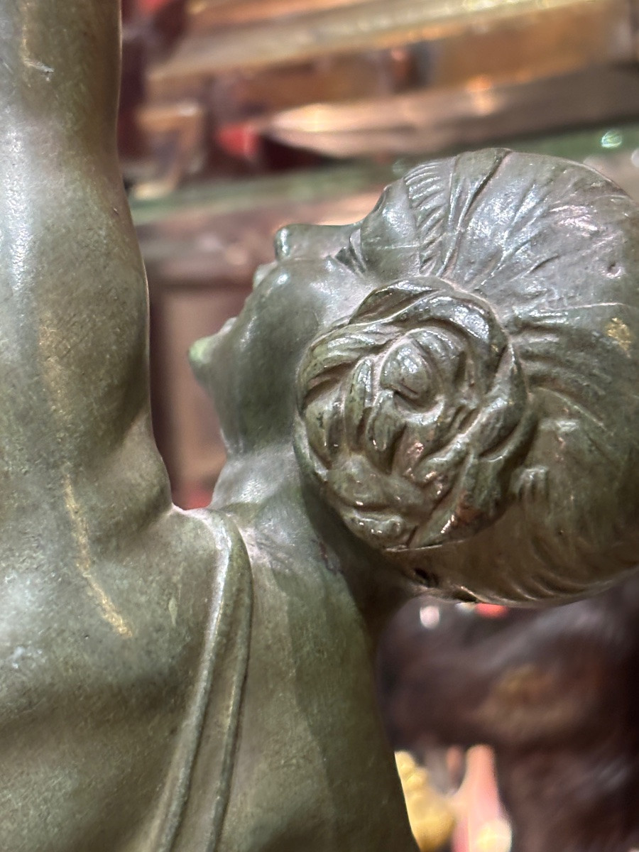Bronze Art Deco Bow Dancer By Faguays -photo-6