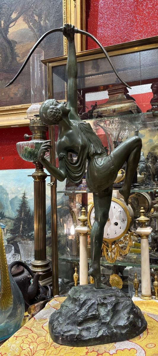 Bronze Art Deco Bow Dancer By Faguays 
