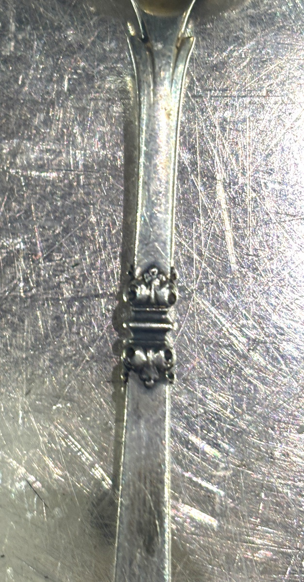 Cardeilhac Christofle Renaissance 6 Small Solid Silver Spoons With Gilt Interior-photo-1