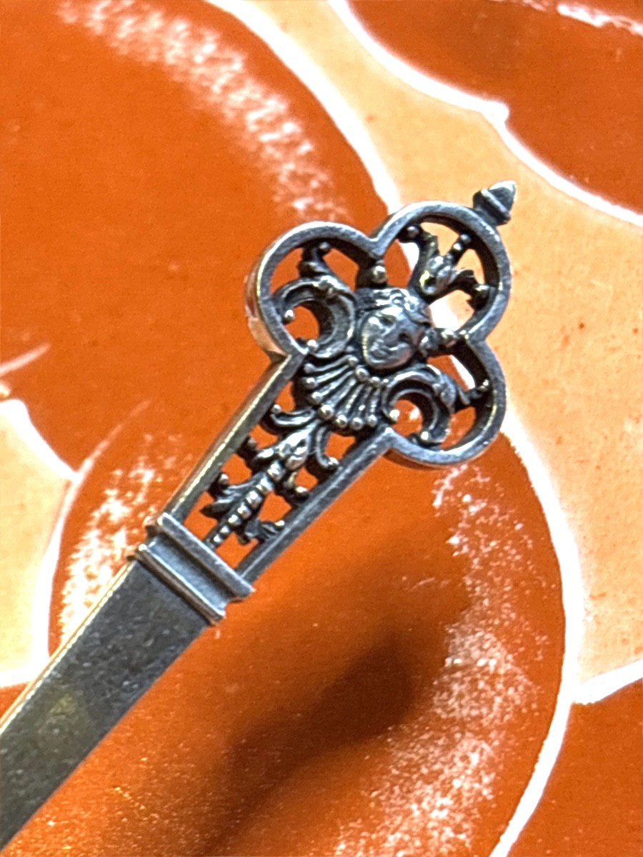 Cardeilhac Christofle Renaissance 6 Small Solid Silver Spoons With Gilt Interior-photo-3