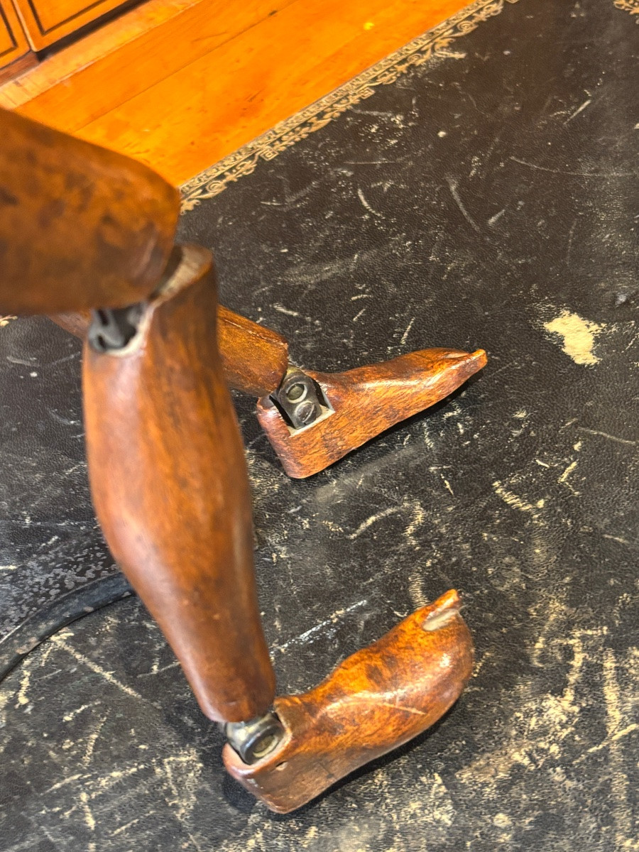 Mannequin d artiste epoque XIXe articulé système d articulation laiton avec support -photo-5