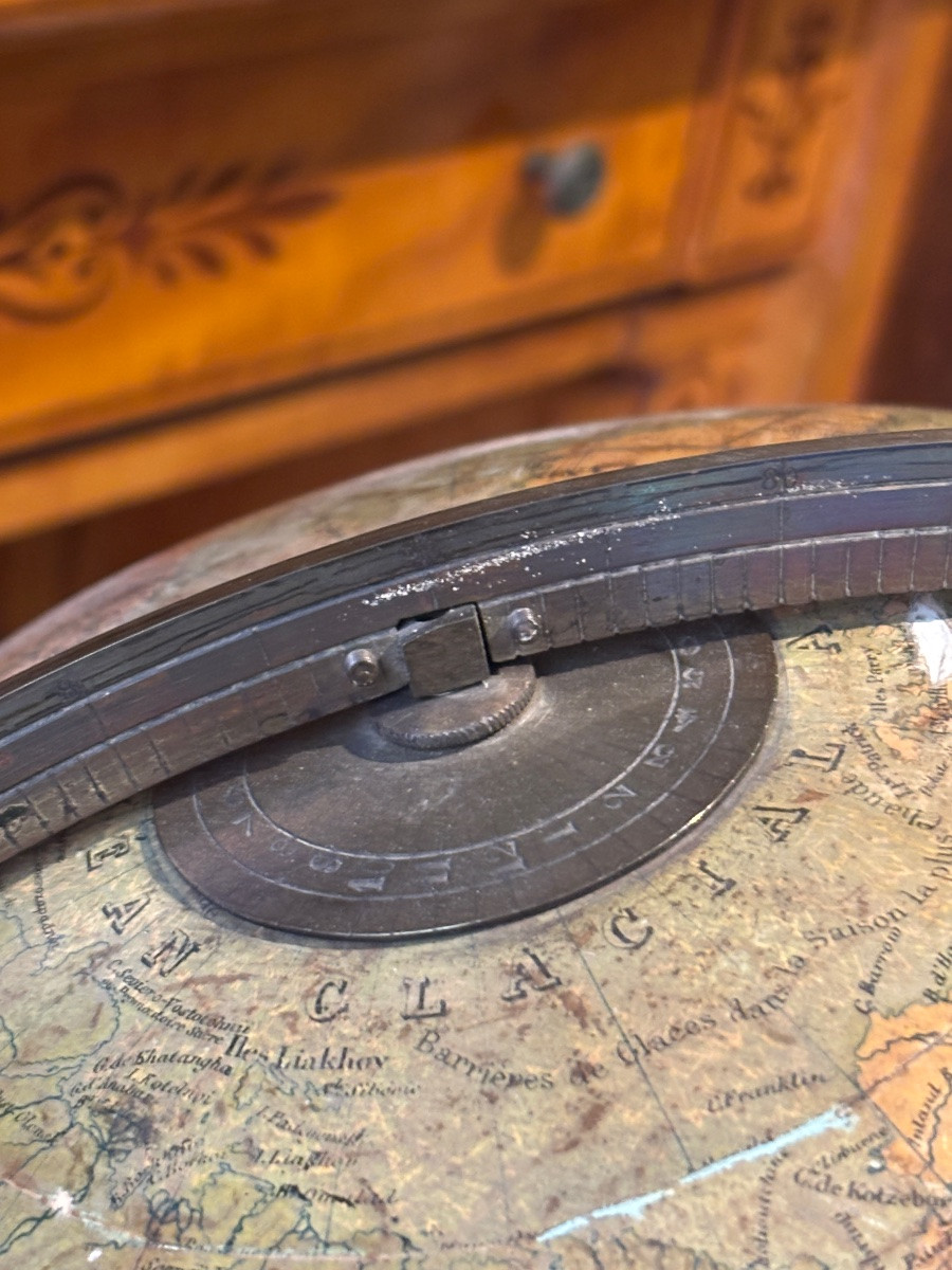 Périgot Large 19th Century Globe World Map-photo-1