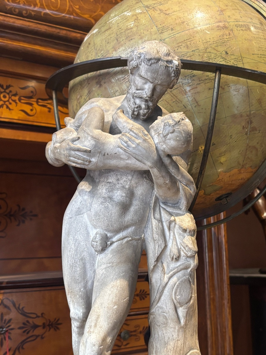 Silene et dionysos sculpture en platre epoque XIXe mythologie grecque -photo-2