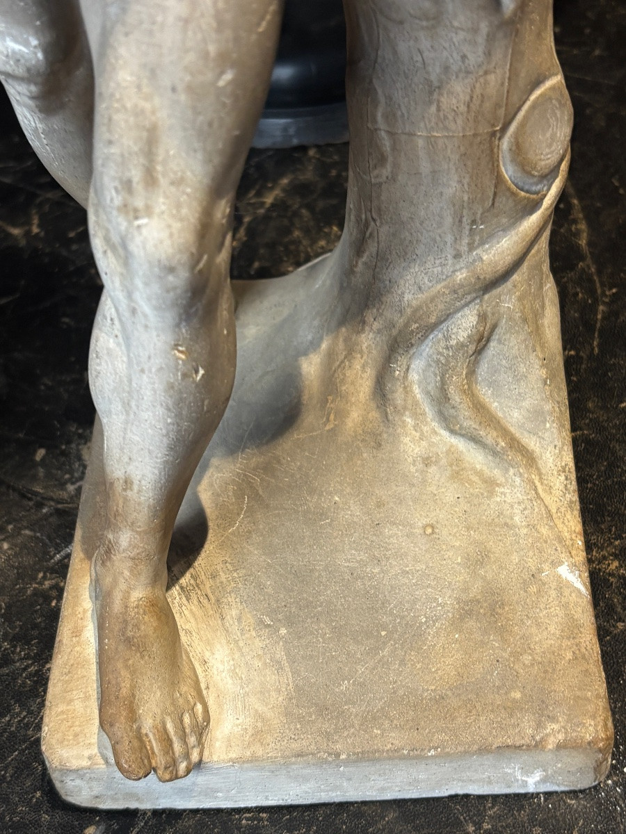 Silene et dionysos sculpture en platre epoque XIXe mythologie grecque -photo-4