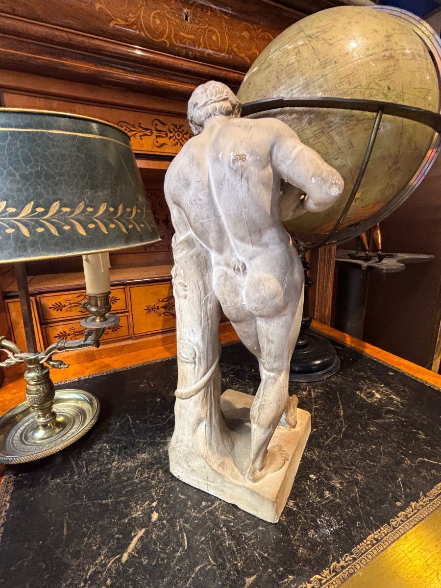 Silene et dionysos sculpture en platre epoque XIXe mythologie grecque -photo-1