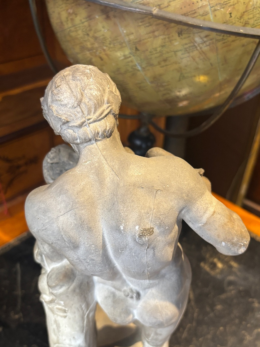 Silene et dionysos sculpture en platre epoque XIXe mythologie grecque -photo-3