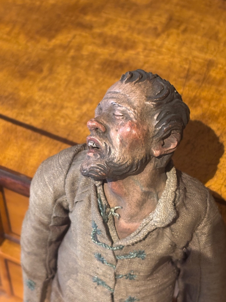 Naples XIXe ancien santon napolitain et ses vêtements -photo-2