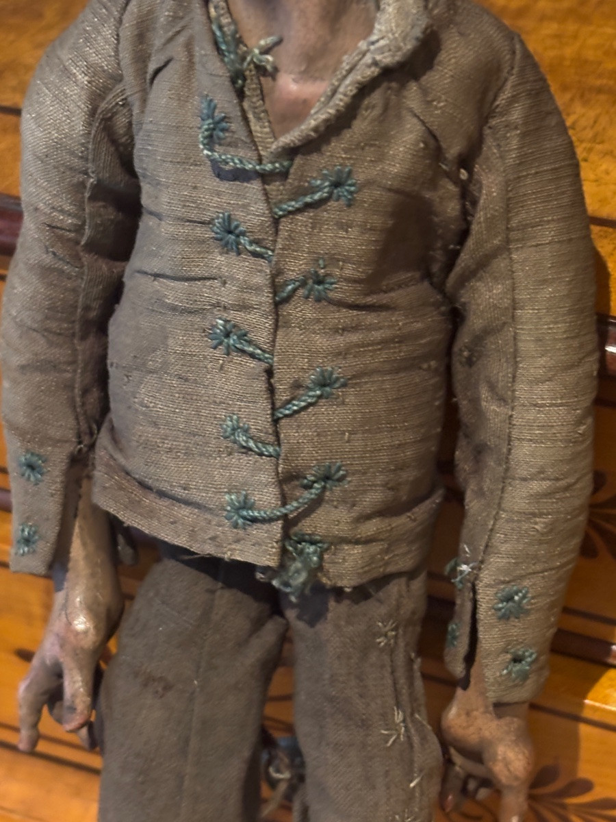 Naples XIXe ancien santon napolitain et ses vêtements -photo-3