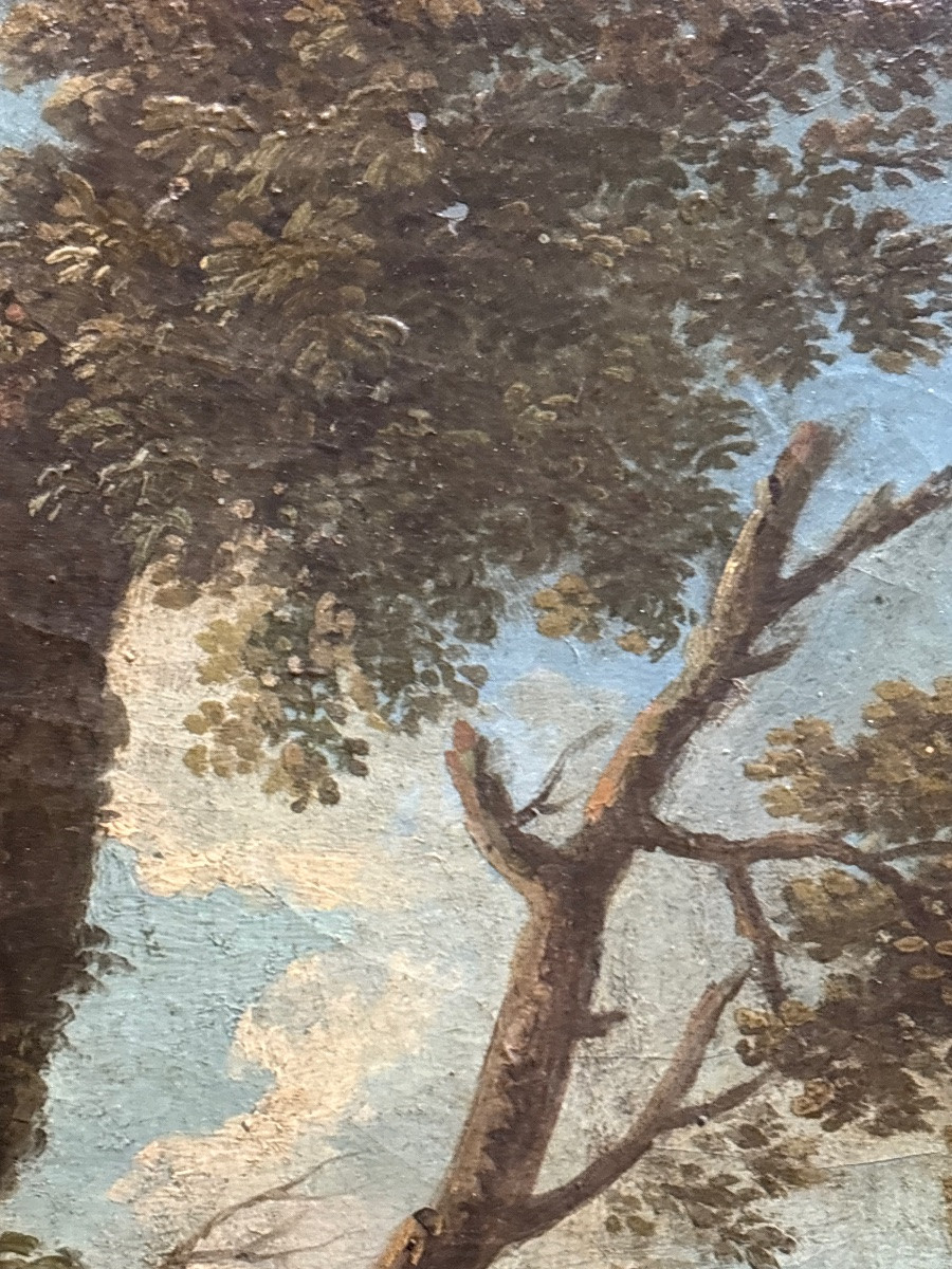 La Bohémienne Diseuse De Bonne Aventure Oil On Canvas 18th Century Piper-photo-2
